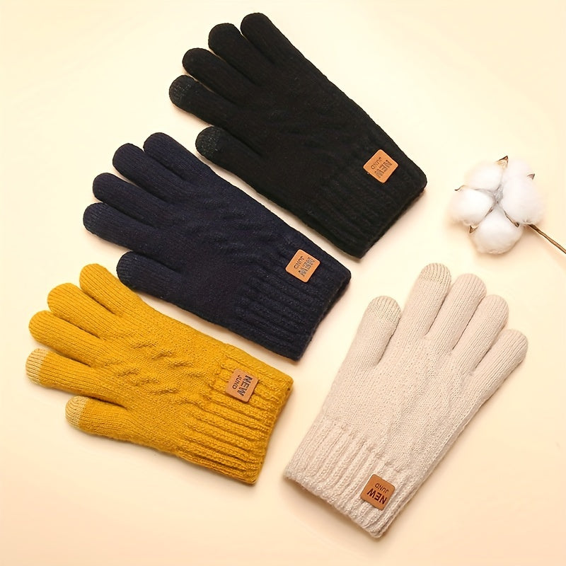 FLEECE-LINED KNIT GLOVES Bennet & Stone London