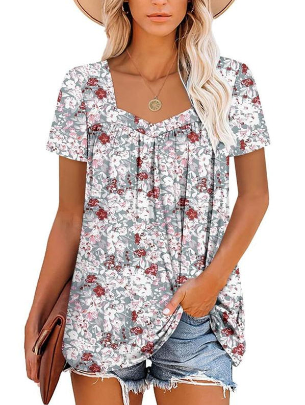 MAVIS | COSY SHORT-SLEEVE PRINTED TOP Bennet & Stone London