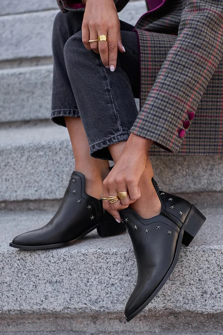  SADIE | STAR-STUDDED POINTED BOOTS Bennet & Stone London