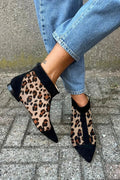  THERESA | LEOPARD POINTED ANKLE BOOTS Bennet & Stone London