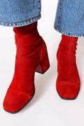  OLIVE | SQUARE TOE BOLD BOOTS Bennet & Stone London