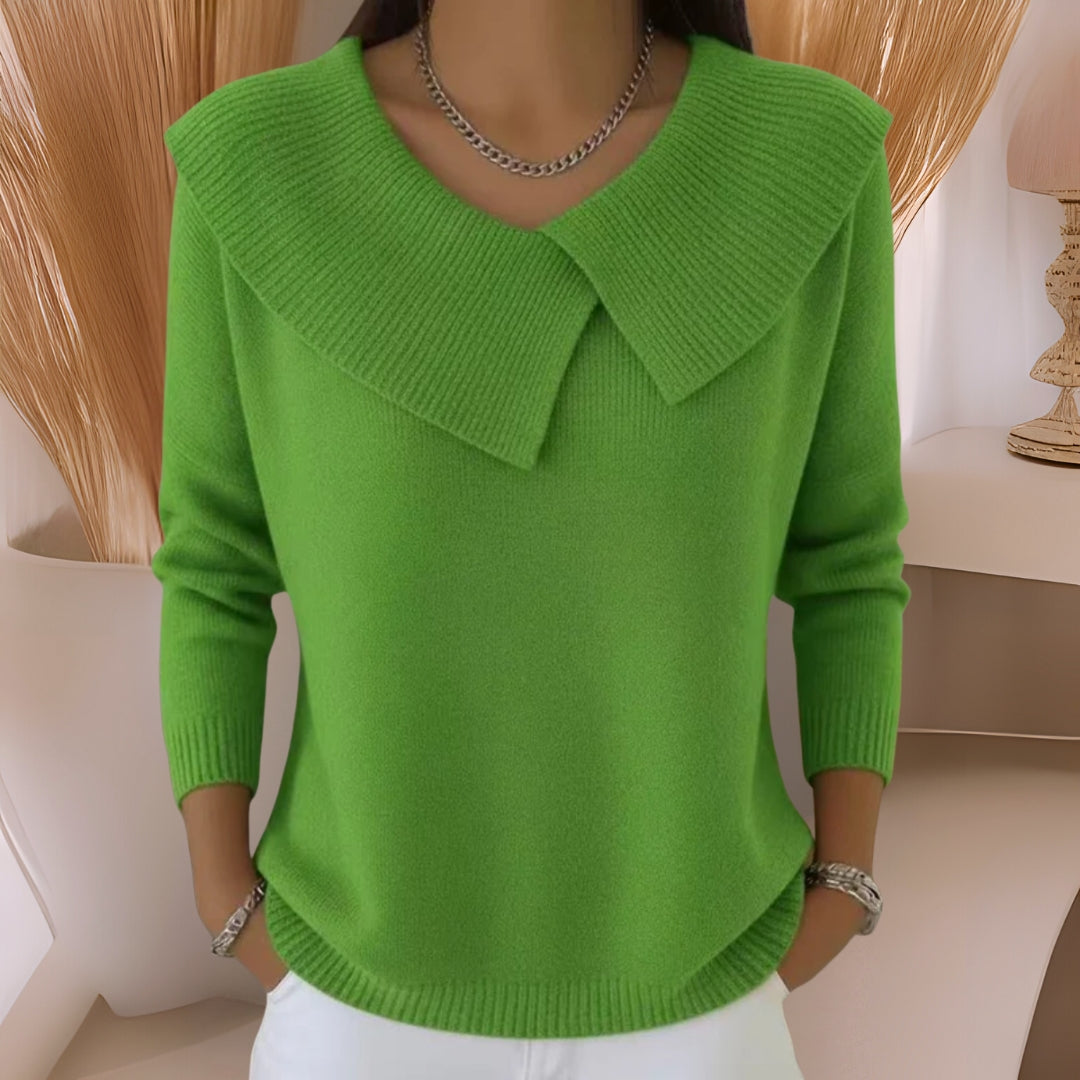 LYDIA | SOFT COLLAR KNIT JUMPER Bennet & Stone London
