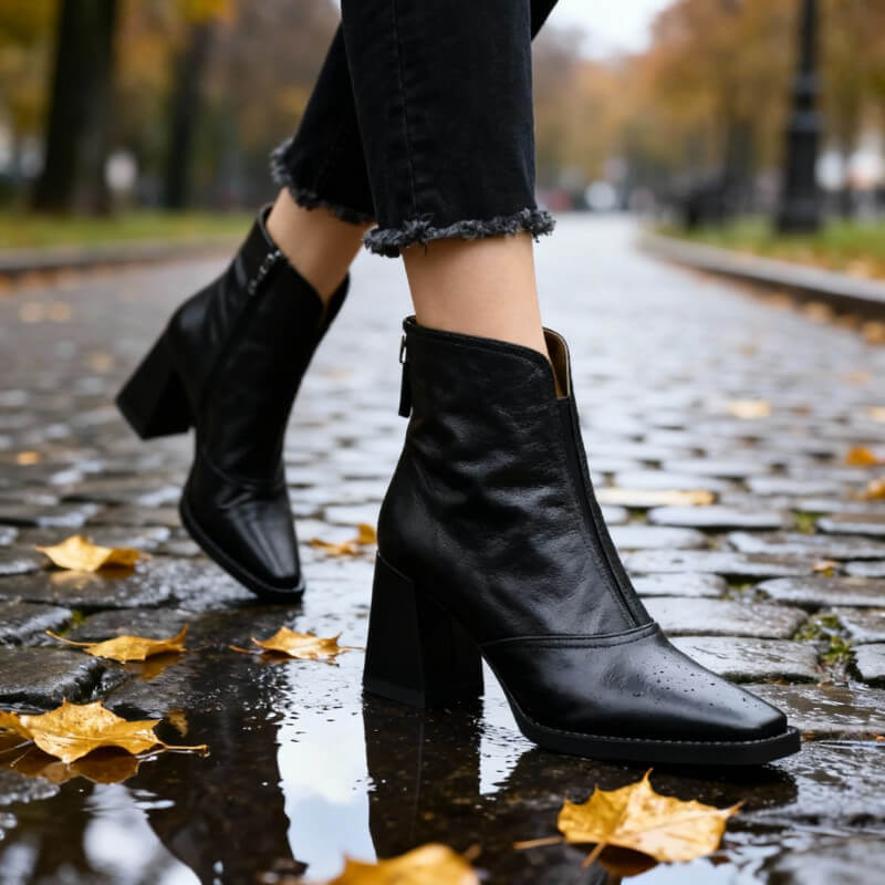 VIVIEN | ELEGANT HEELED ANKLE BOOTS Bennet & Stone London