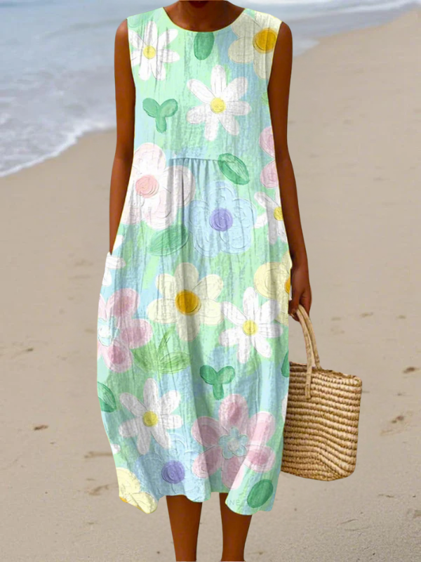 ERIN | PASTEL BLOSSOM MIDI DRESS Bennet & Stone London