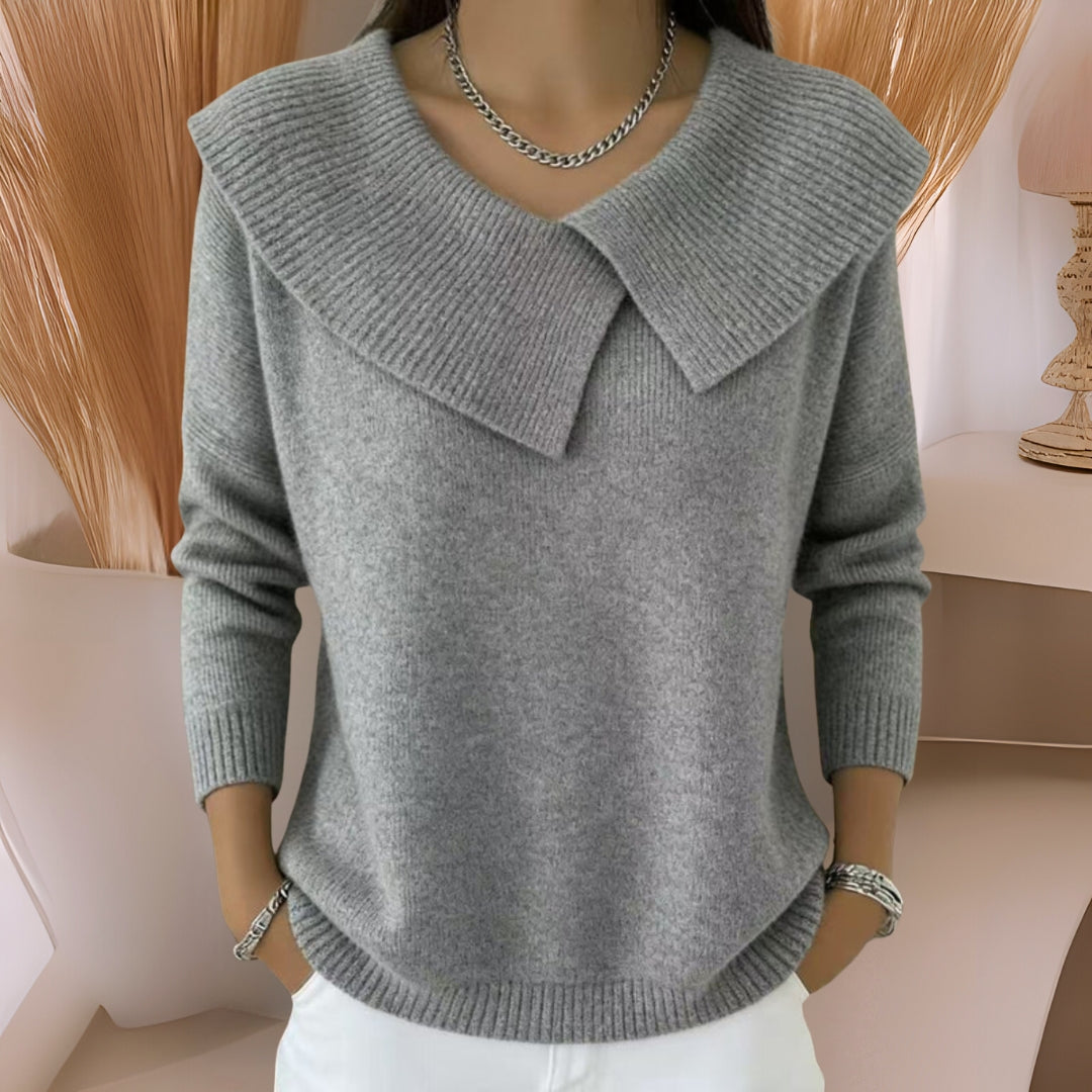 LYDIA | SOFT COLLAR KNIT JUMPER Bennet & Stone London