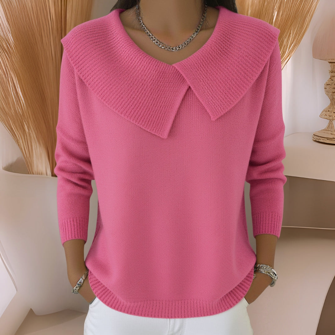 LYDIA | SOFT COLLAR KNIT JUMPER Bennet & Stone London