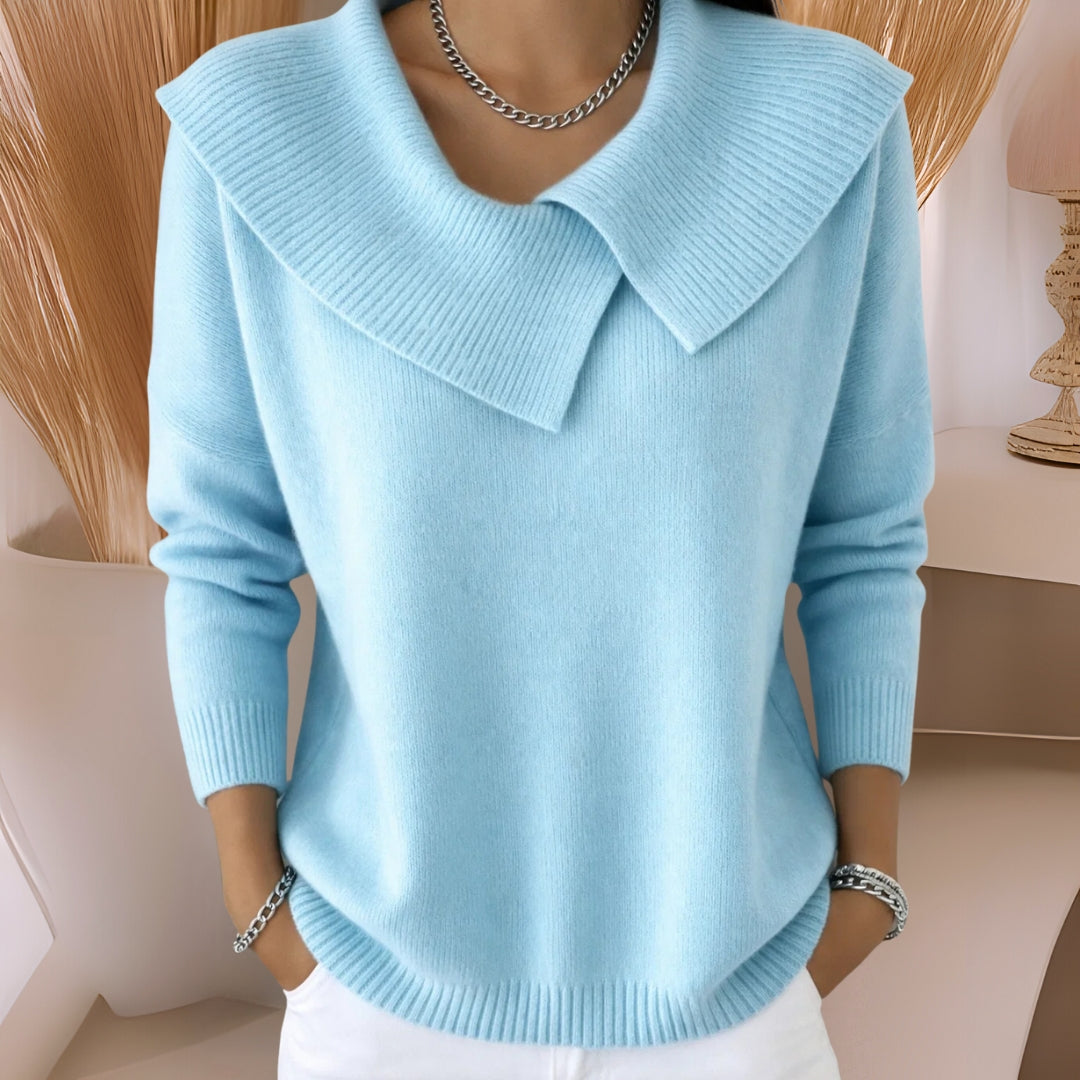 LYDIA | SOFT COLLAR KNIT JUMPER Bennet & Stone London