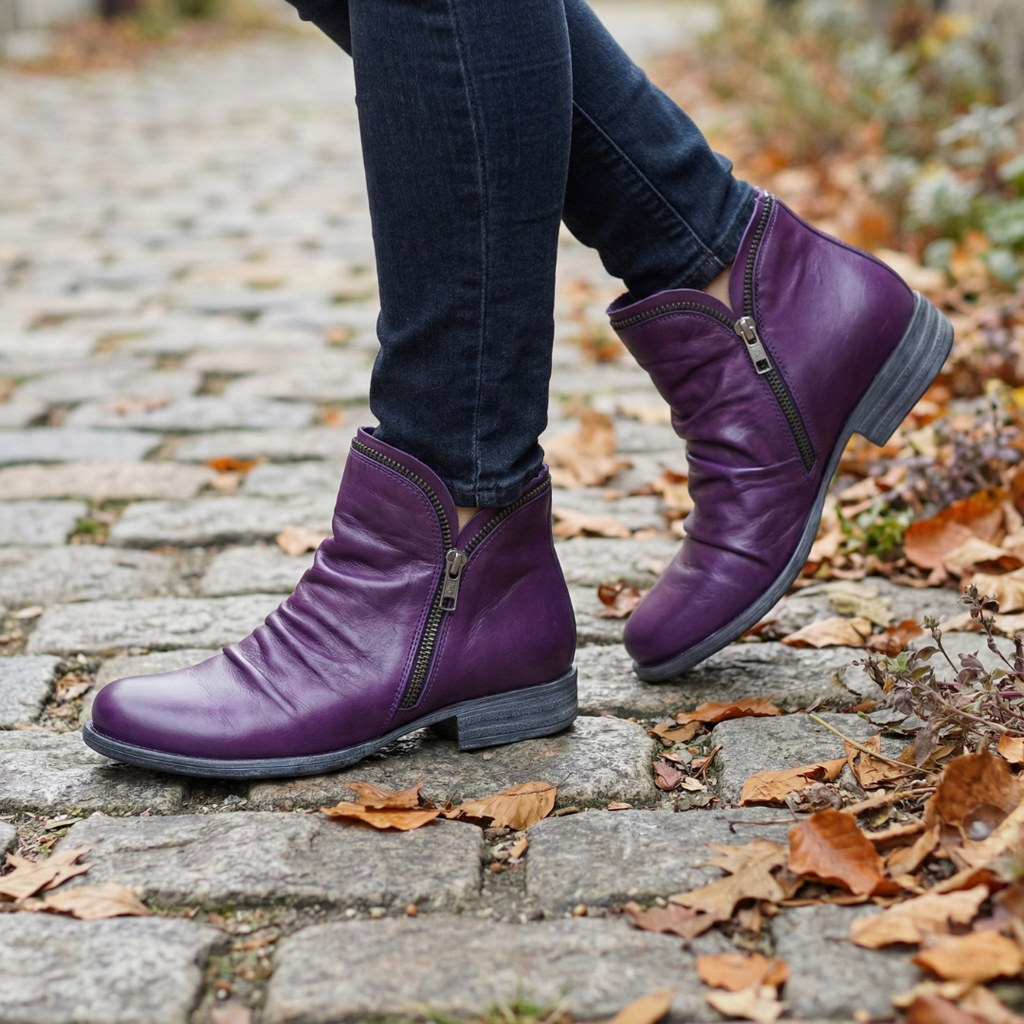 LAVINIA | ORTHOPAEDIC RUCHED ANKLE BOOTS Bennet & Stone London