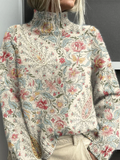 JULIA | VINTAGE PAISLEY TURTLENECK SWEATER Bennet & Stone London