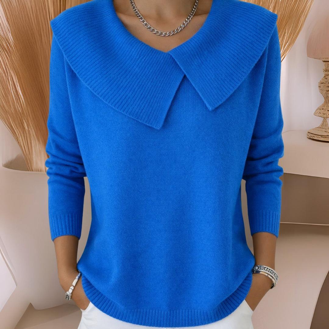 LYDIA | SOFT COLLAR KNIT JUMPER Bennet & Stone London