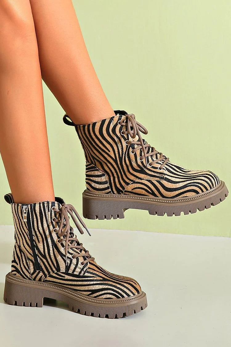 STELLA | BOLD ZEBRA LACE BOOTS Bennet & Stone London
