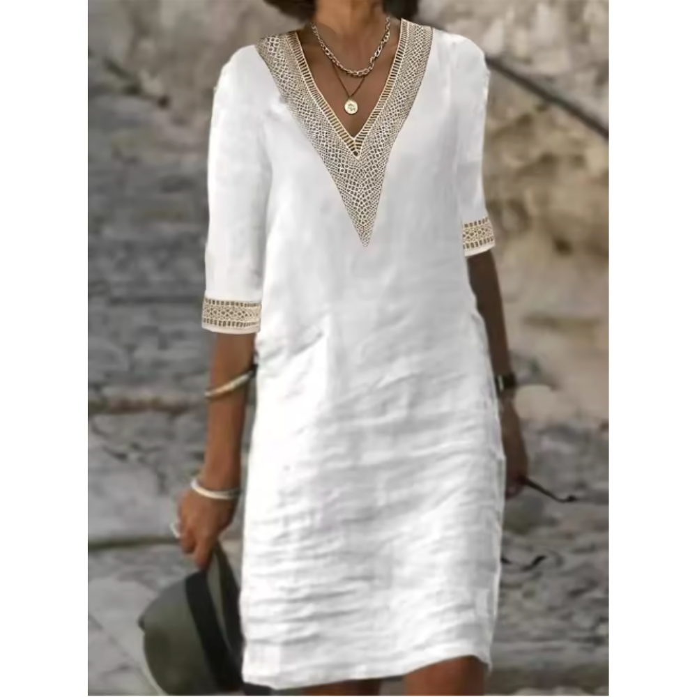 EVELYN | BREATHABLE EMBROIDERED DRESS Bennet & Stone London