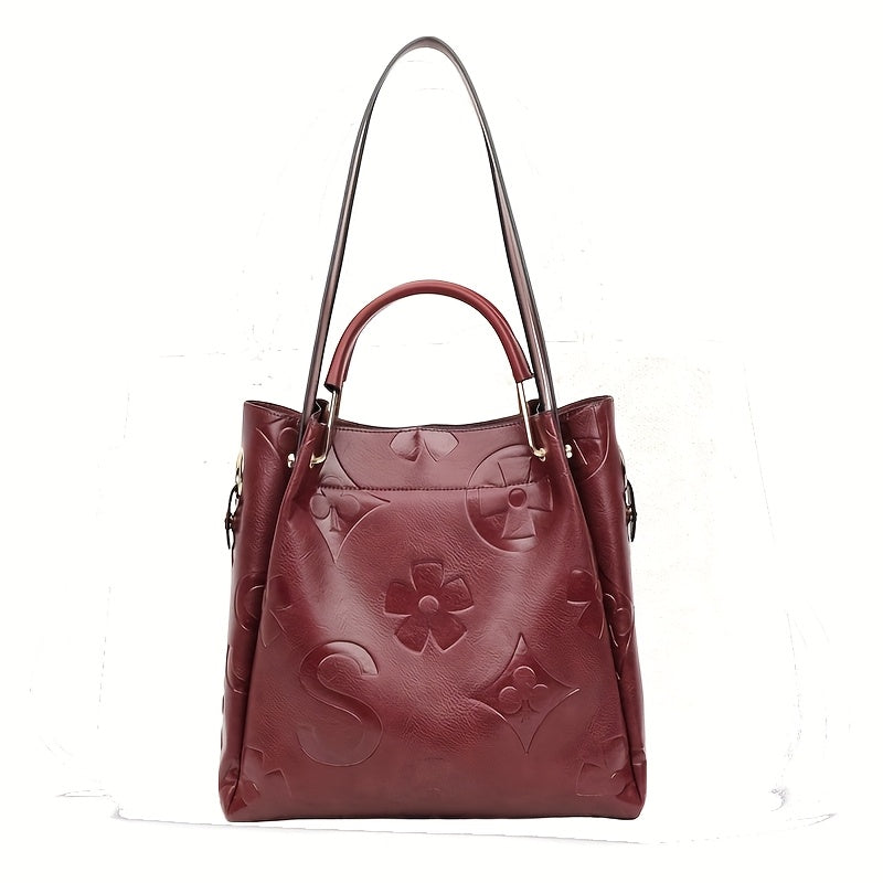 LUNA | FLORAL EMBOSSED HANDBAG SET Bennet & Stone London