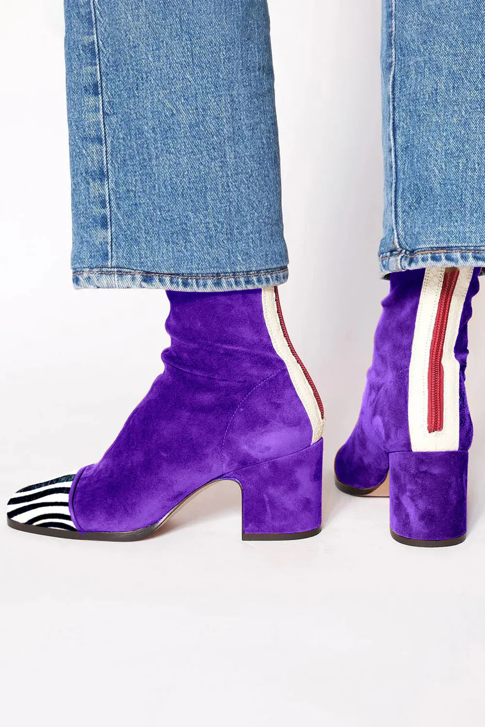  MELISSA | ZEBRA PRINT ANKLE BOOTS Bennet & Stone London