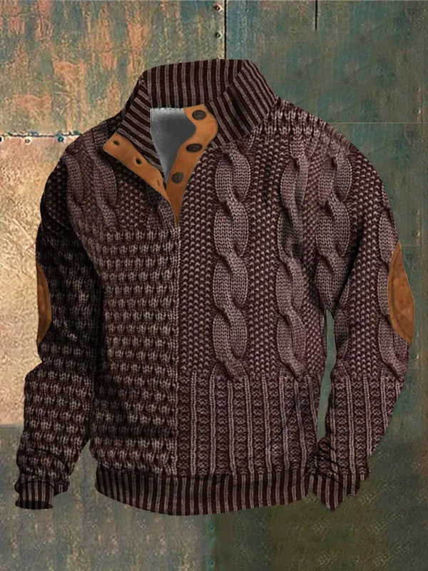 EVANDER | PATCHWORK KNIT SWEATER Bennet & Stone London