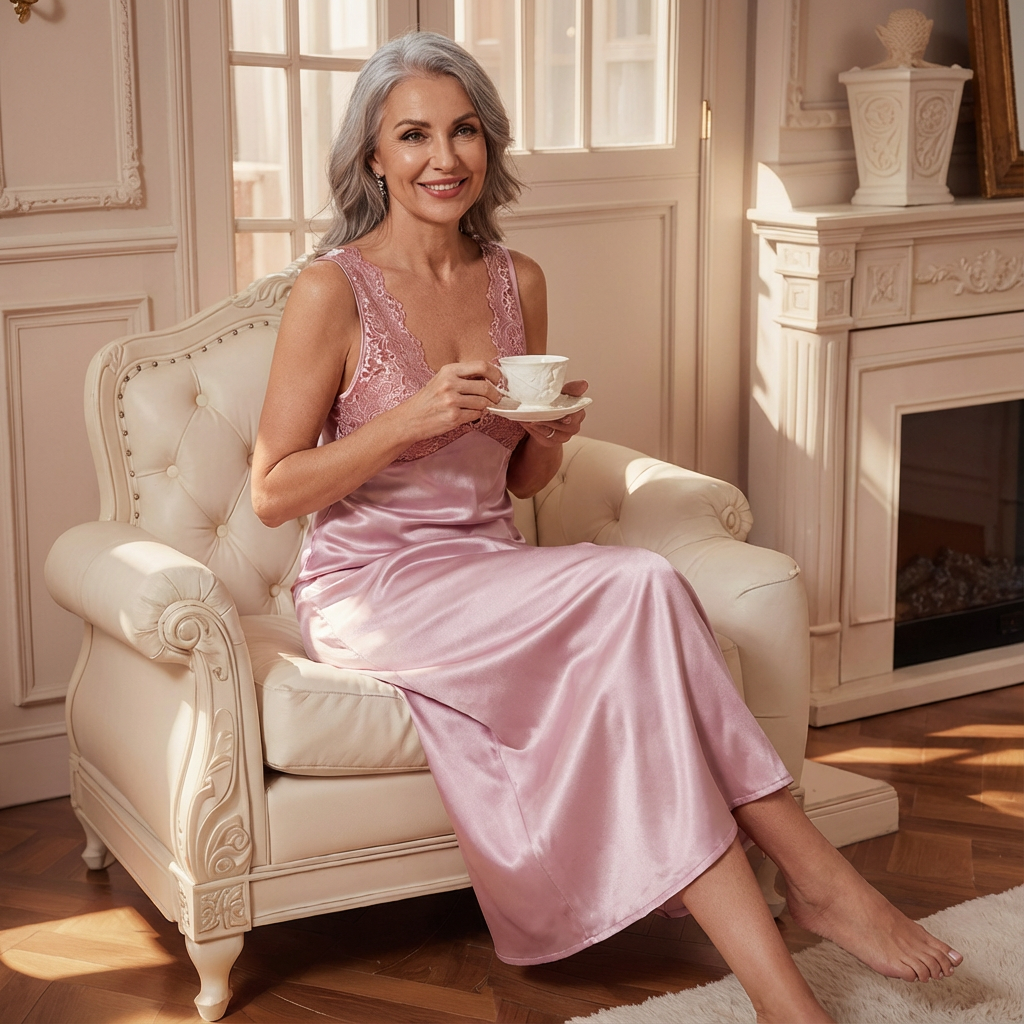 ROSALIE | SOFT LACE BACKLESS NIGHTGOWN Bennet & Stone London