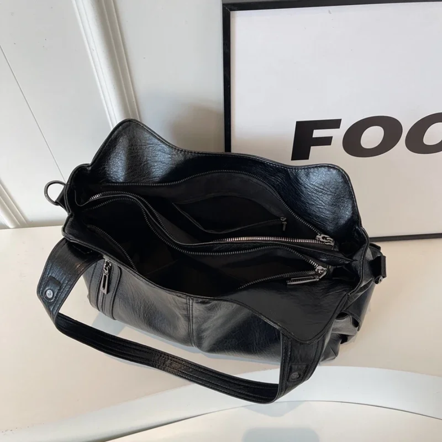 UMA - DUAL ZIPPER LARGE CAPACITY SHOULDER BAG Bennet & Stone London