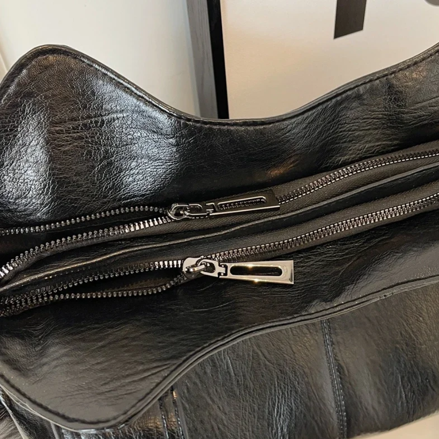 UMA - DUAL ZIPPER LARGE CAPACITY SHOULDER BAG Bennet & Stone London