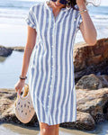 PAMELA | ELEGANT STRIPED DRESS Bennet & Stone London