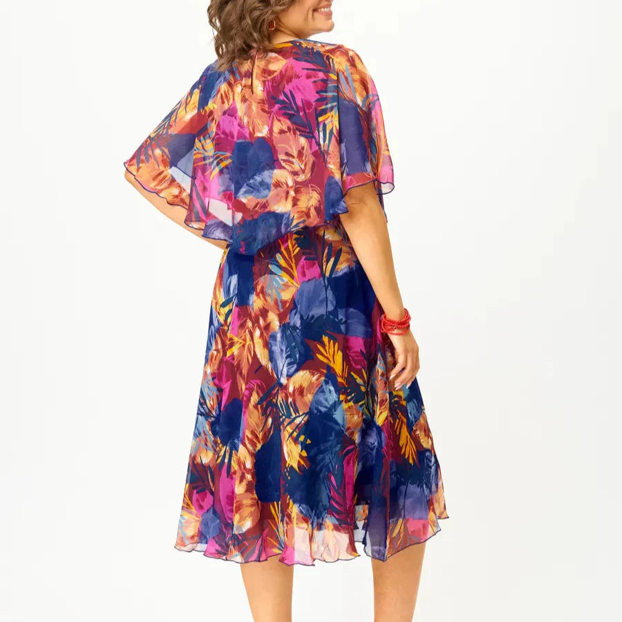 BARBARA | COMFORTABLE PLUS SIZE CHIFFON DRESS Bennet & Stone London