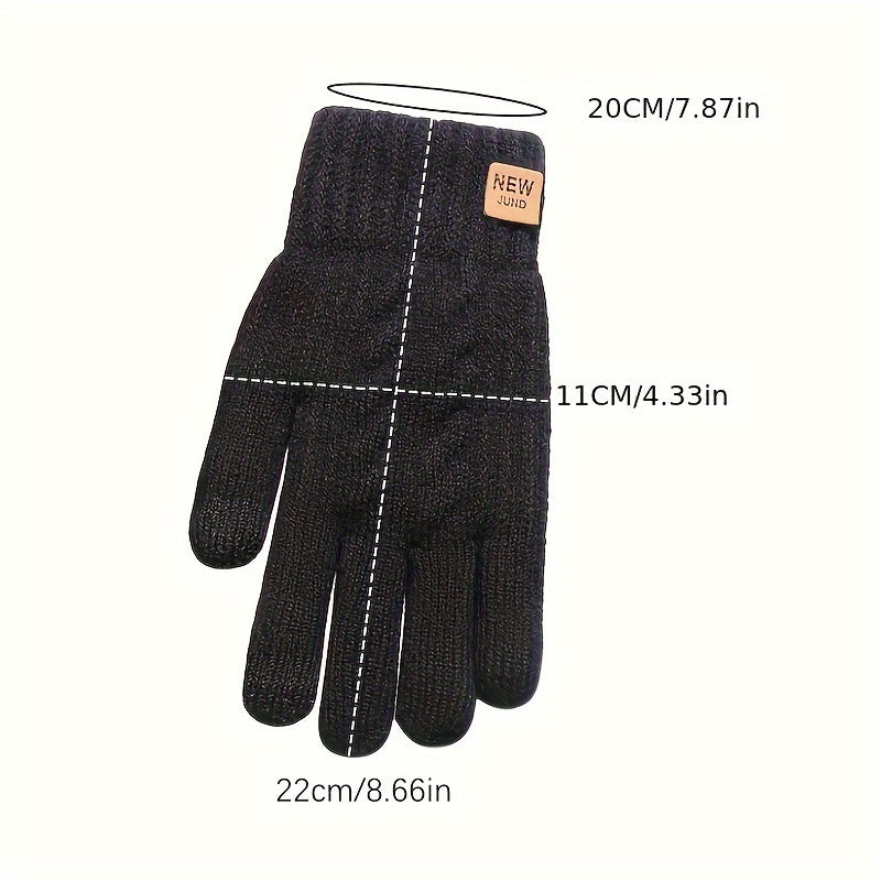 FLEECE-LINED KNIT GLOVES Bennet & Stone London