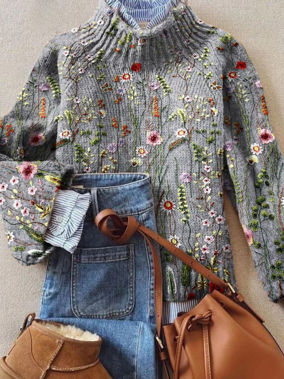 ABIGAIL | CLASSIC VINTAGE FLORAL SWEATER Bennet & Stone London