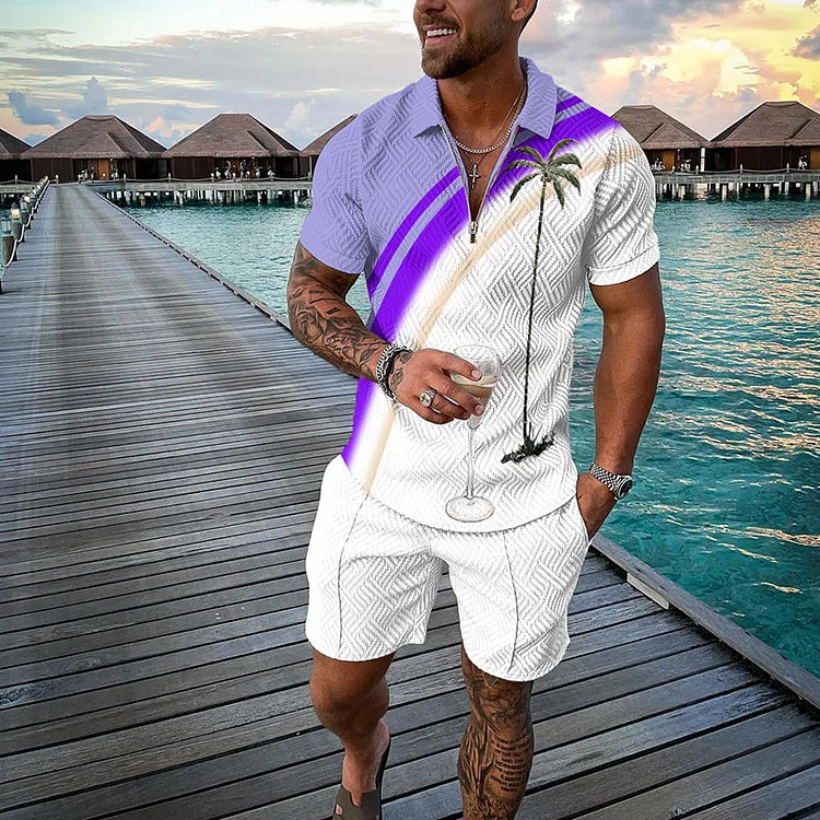MAX | TROPICANA POLOSHIRT & SHORTS SET Bennet & Stone London