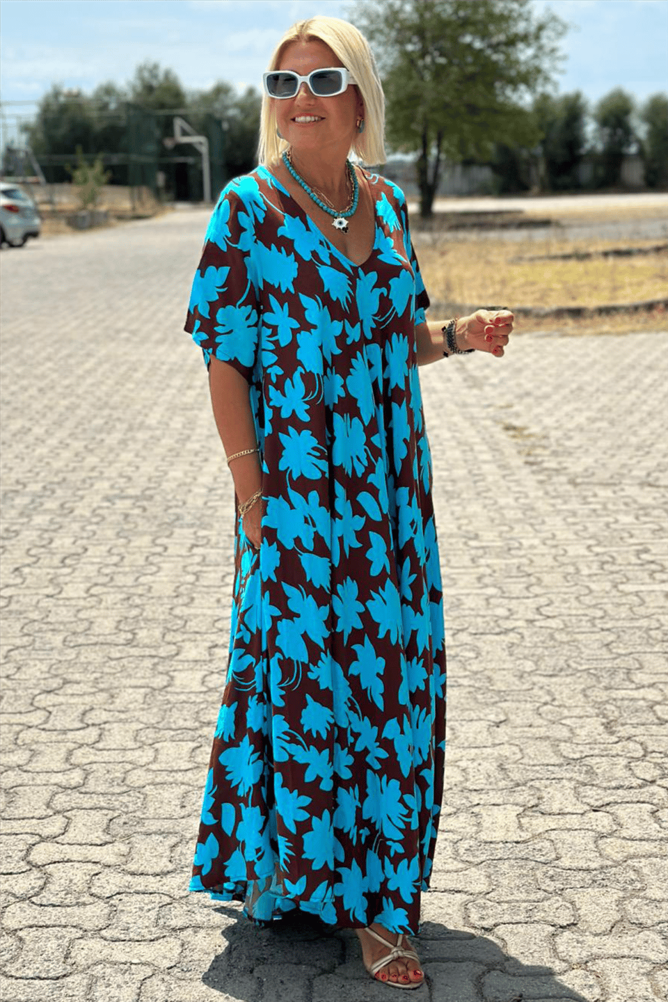 SHARON | ELEGANT DRESS WITH TUMMY COVERAGE Bennet & Stone London