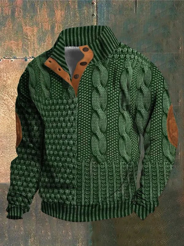 EVANDER | PATCHWORK KNIT SWEATER Bennet & Stone London