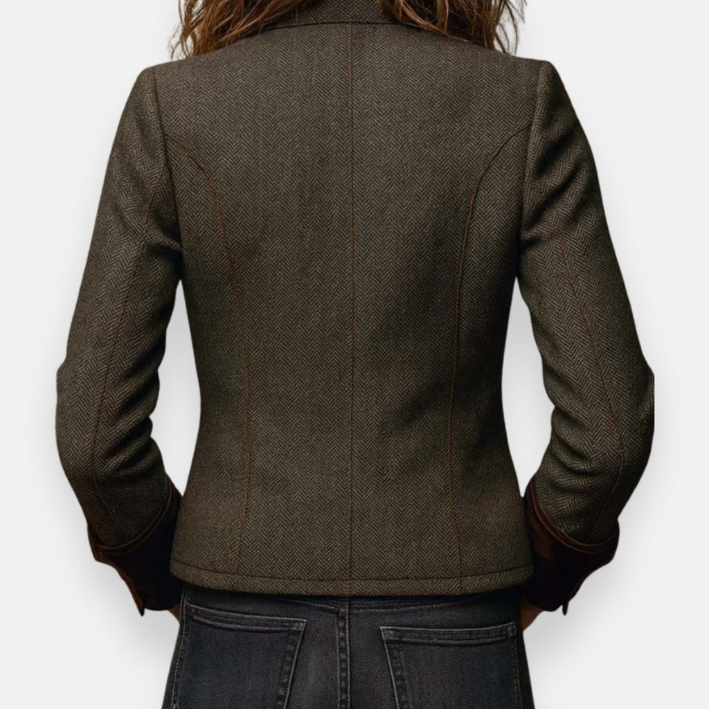 THEODORA | HERRINGBONE TWEED JACKET Bennet & Stone London
