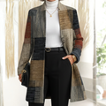 OCTAVIA | PATCHWORK COLLARLESS COAT Bennet & Stone London