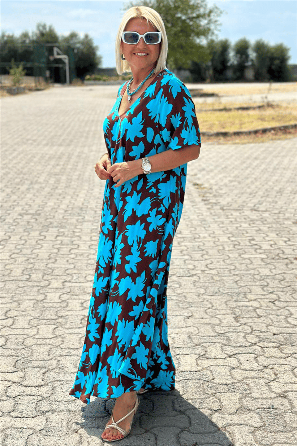 SHARON | ELEGANT DRESS WITH TUMMY COVERAGE Bennet & Stone London