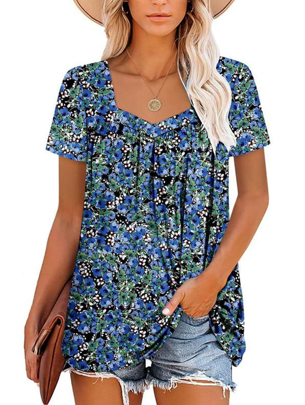 MAVIS | COSY SHORT-SLEEVE PRINTED TOP Bennet & Stone London