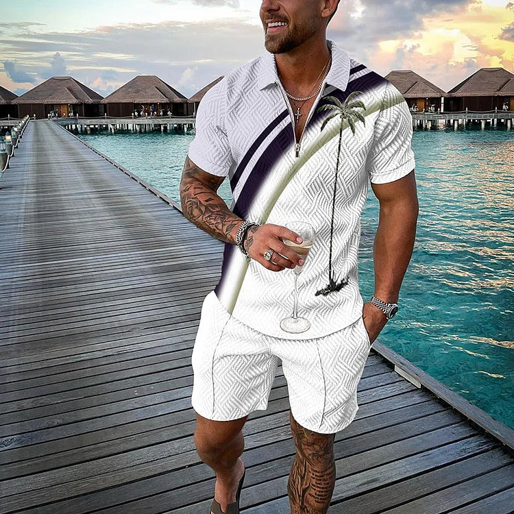 MAX | TROPICANA POLOSHIRT & SHORTS SET Bennet & Stone London