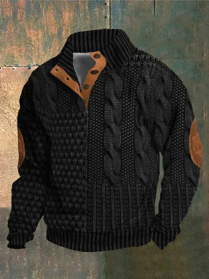 EVANDER | PATCHWORK KNIT SWEATER Bennet & Stone London