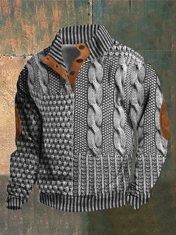 EVANDER | PATCHWORK KNIT SWEATER Bennet & Stone London