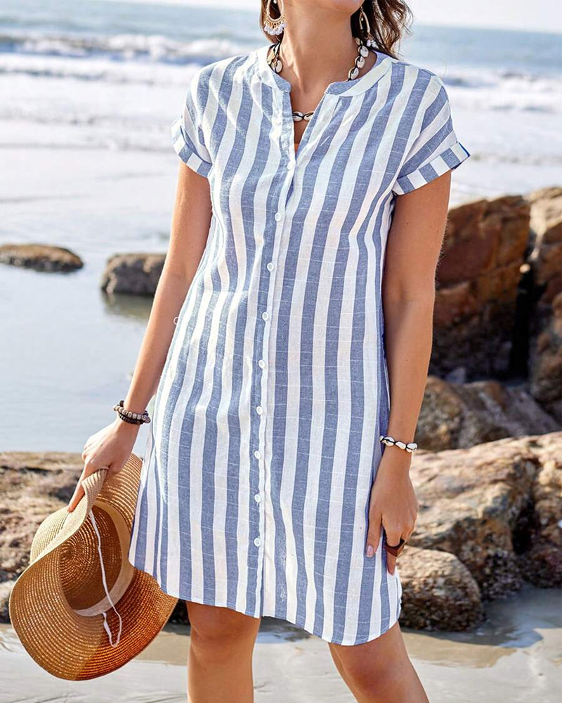 PAMELA | ELEGANT STRIPED DRESS Bennet & Stone London