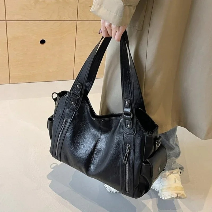 UMA - DUAL ZIPPER LARGE CAPACITY SHOULDER BAG Bennet & Stone London