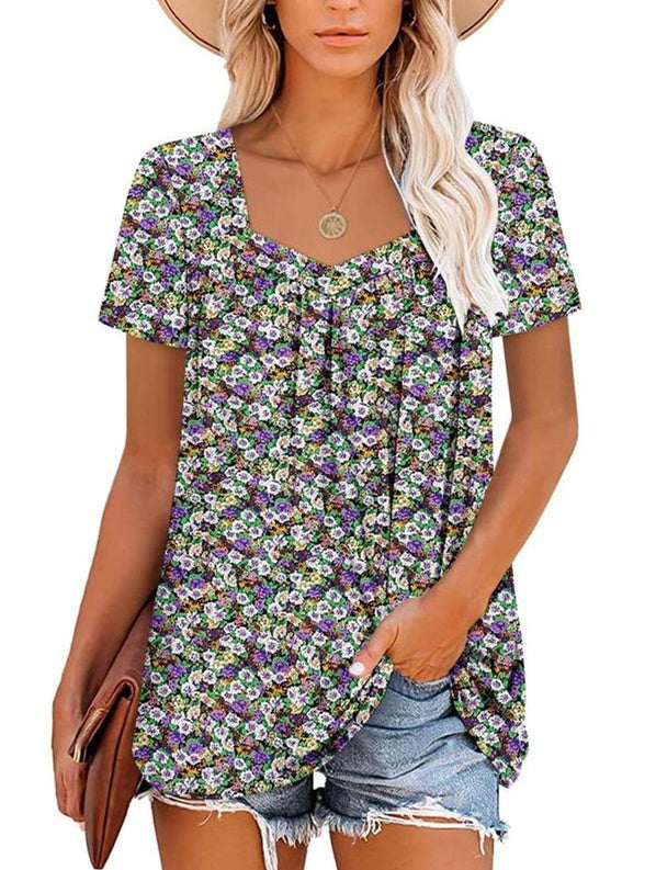 MAVIS | COSY SHORT-SLEEVE PRINTED TOP Bennet & Stone London