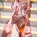 HELENA | THREE-PIECE SATIN ROBE SET Bennet & Stone London