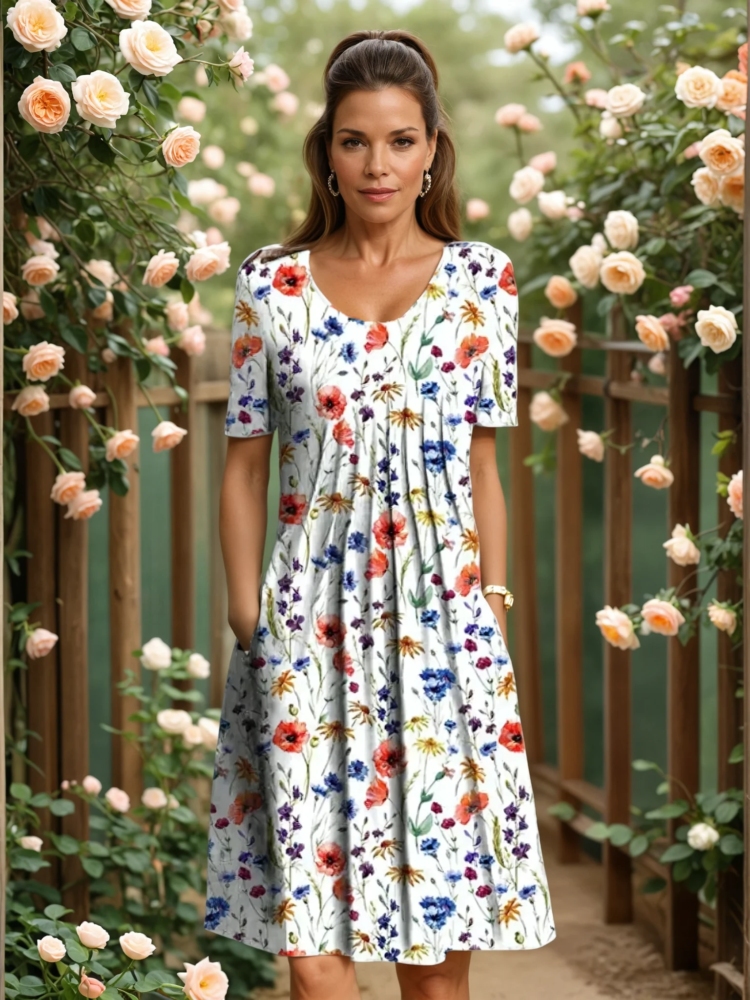 MARIANNE | ELEGANT DRESS WITH TUMMY COVERAGE Bennet & Stone London