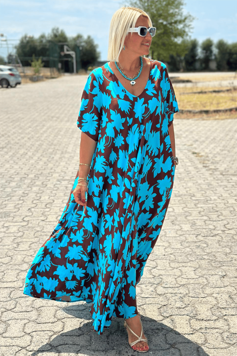 SHARON | ELEGANT DRESS WITH TUMMY COVERAGE Bennet & Stone London