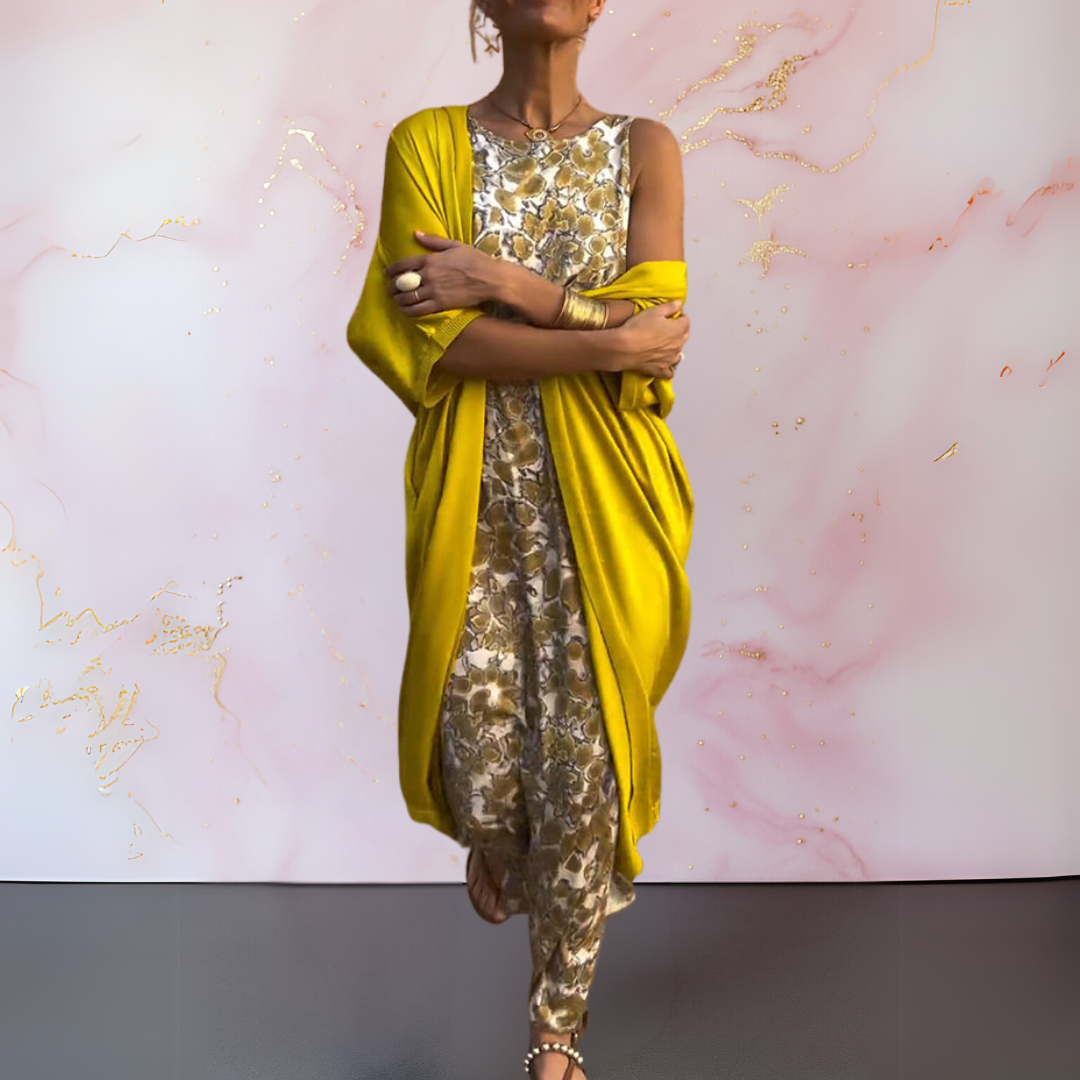 THEA | ELEGANT DRESS WITH WAISTCOAT Bennet & Stone London