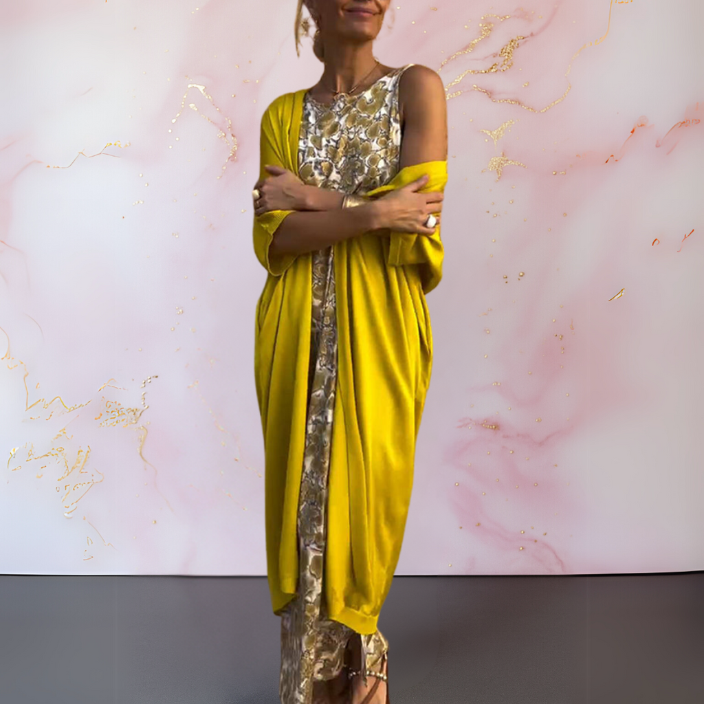 THEA | ELEGANT DRESS WITH WAISTCOAT Bennet & Stone London