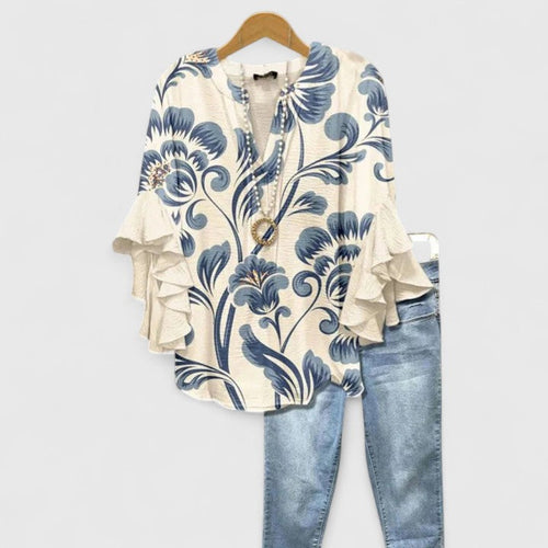 Aurelia – Ruffle Sleeve Statement Blouse Bennet & Stone London