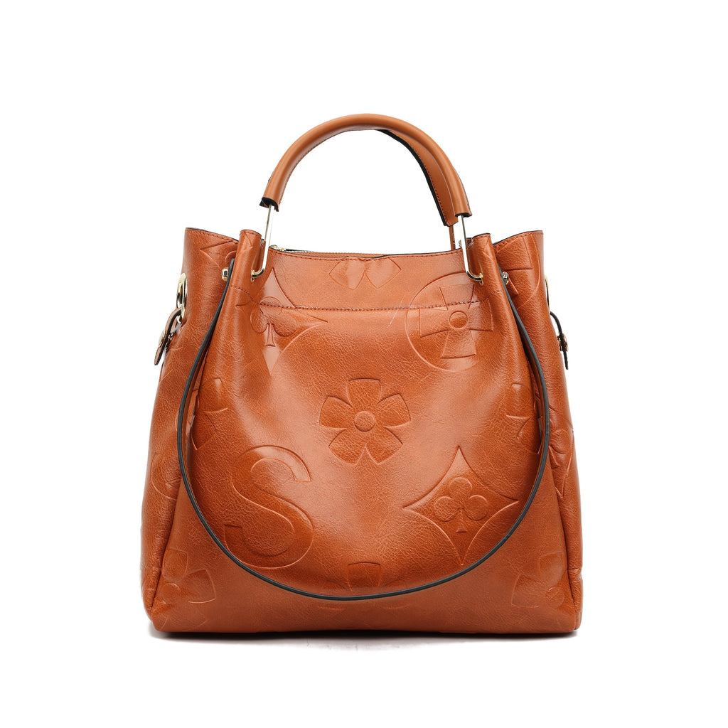 LUNA | FLORAL EMBOSSED HANDBAG SET Bennet & Stone London