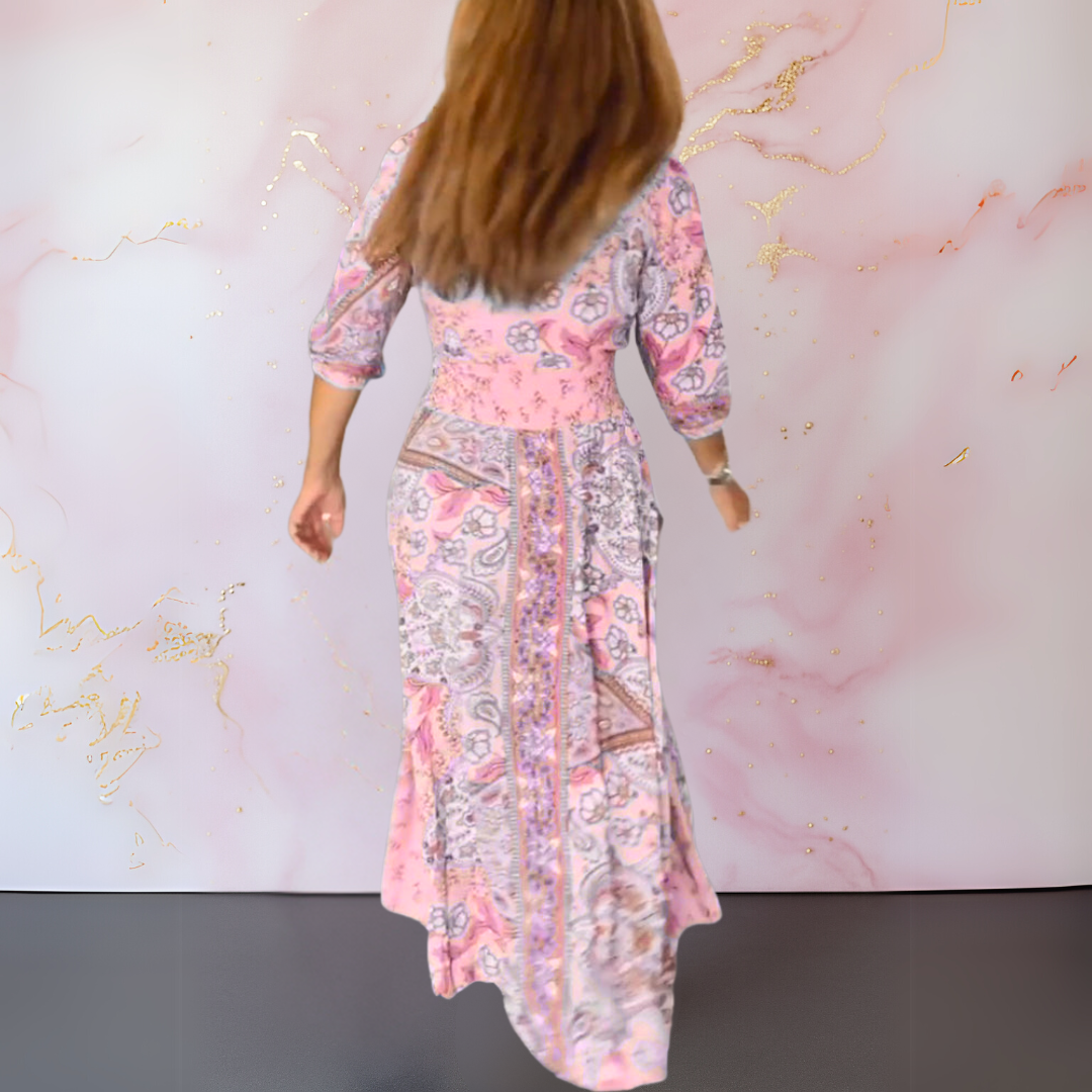 MARGA | ELEGANT SUMMER DRESS WITH V-NECK Bennet & Stone London