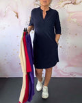HANNE | ELEGANT DRESS WITH V-NECK Bennet & Stone London