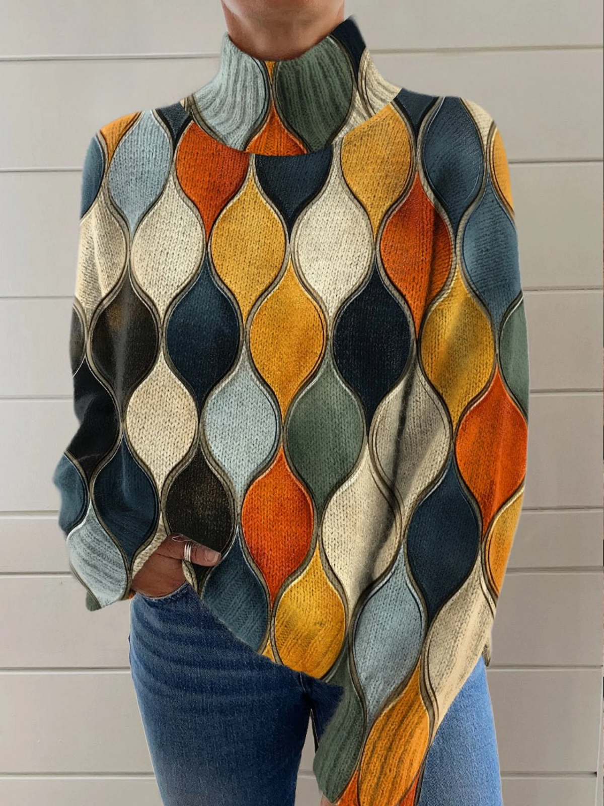 ANNA | ABSTRACT PATTERN WAVY LINES Bennet & Stone London