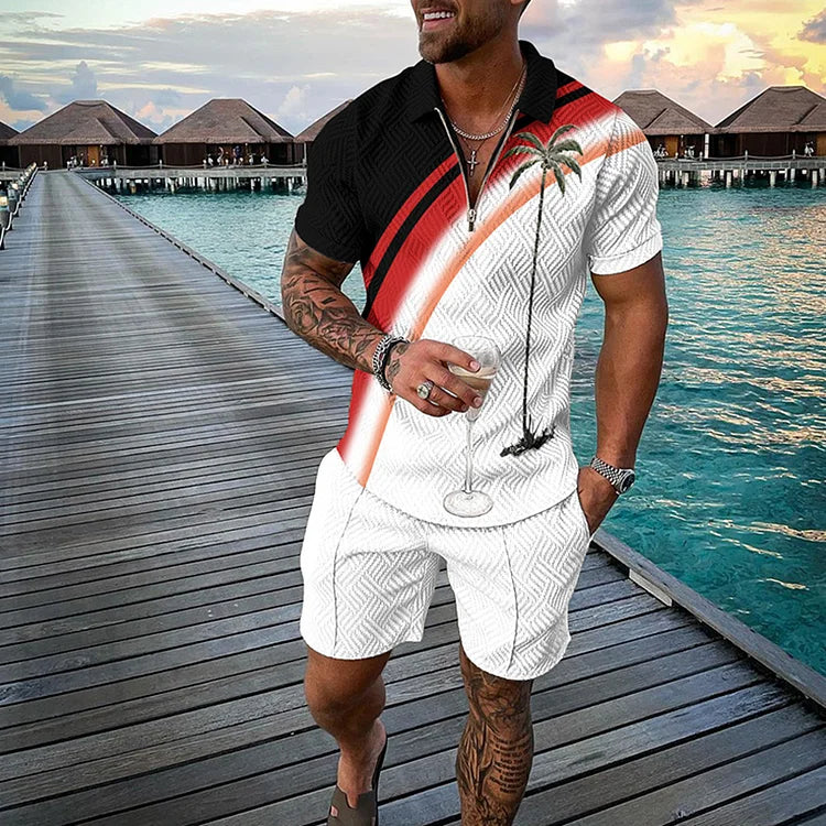 MAX | TROPICANA POLOSHIRT & SHORTS SET Bennet & Stone London